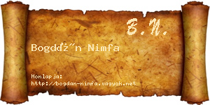 Bogdán Nimfa névjegykártya